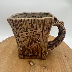 Vtg 1973 Rumph Peeping Troll Outhouse Mug tankard stein Ceramarte